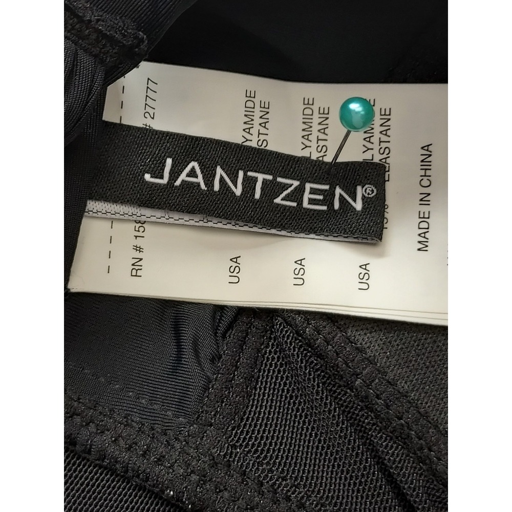 Jantzen Women Swimsuits 16 Black V Neck Pull On Stretched Comfort Beach Wear - Picture 9 of 16